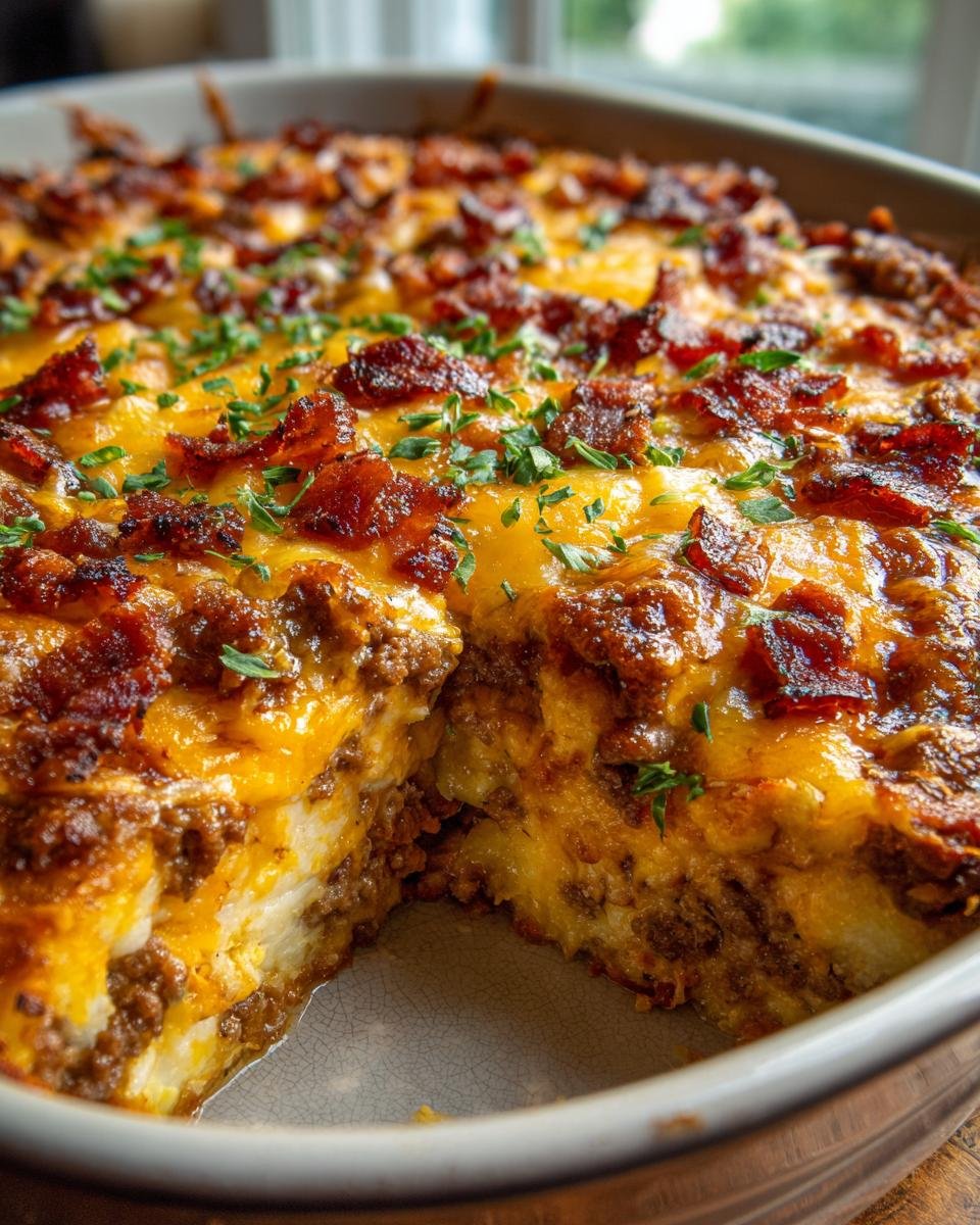 Low-Carb Bacon Cheeseburger Casserole - detail 3