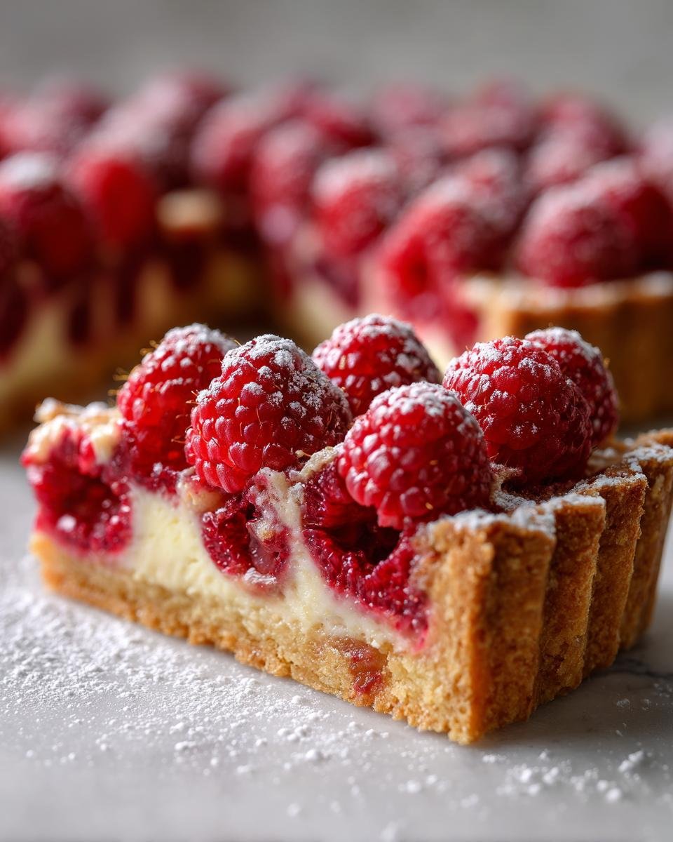 Mascarpone and Raspberry Tart - detail 3