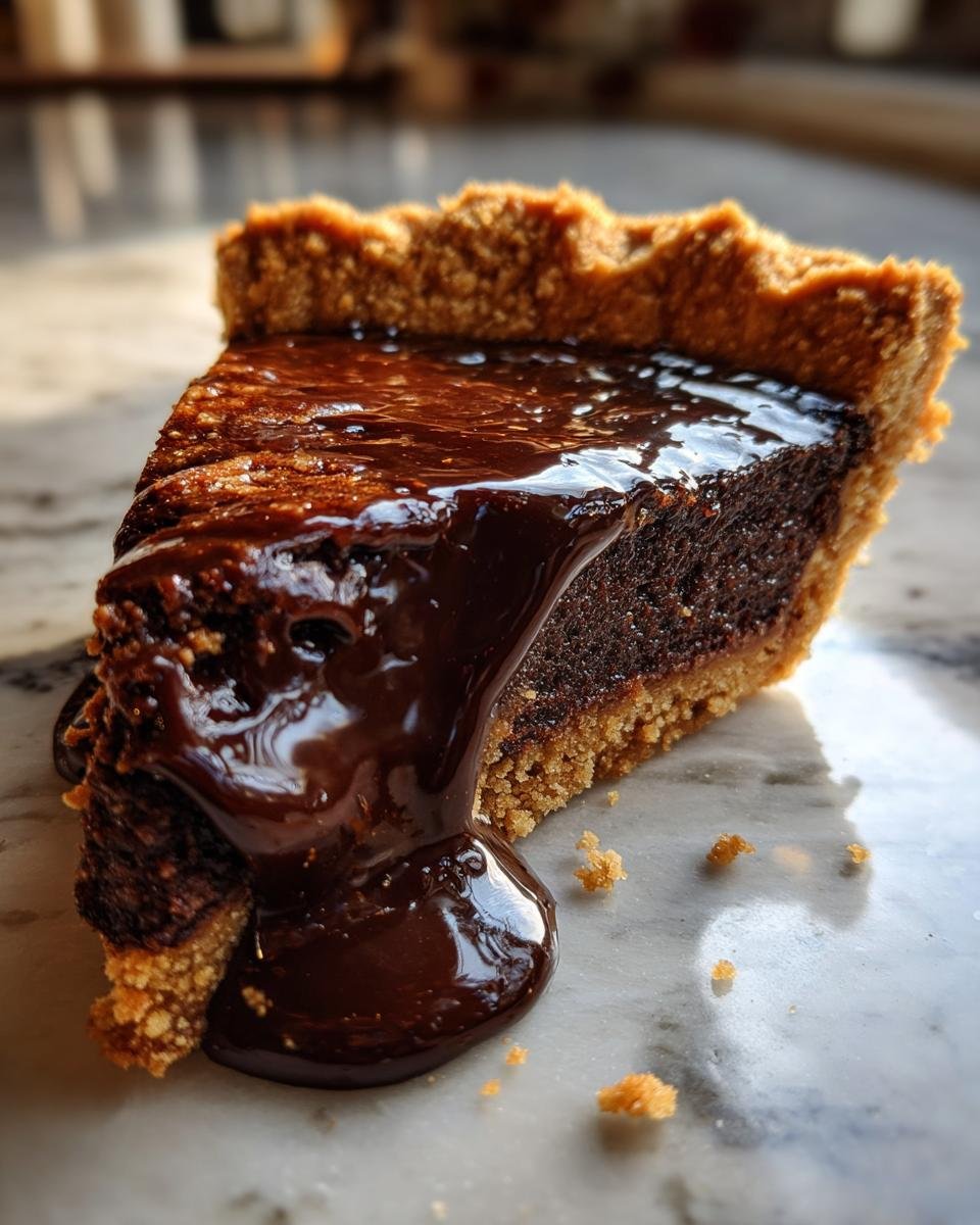 Ooey-Gooey Hot Fudge Pie - detail 1