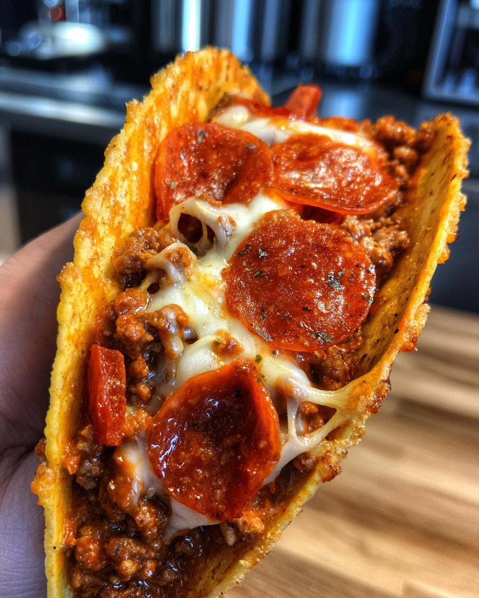Pepperoni Pizza Tacos - detail 2
