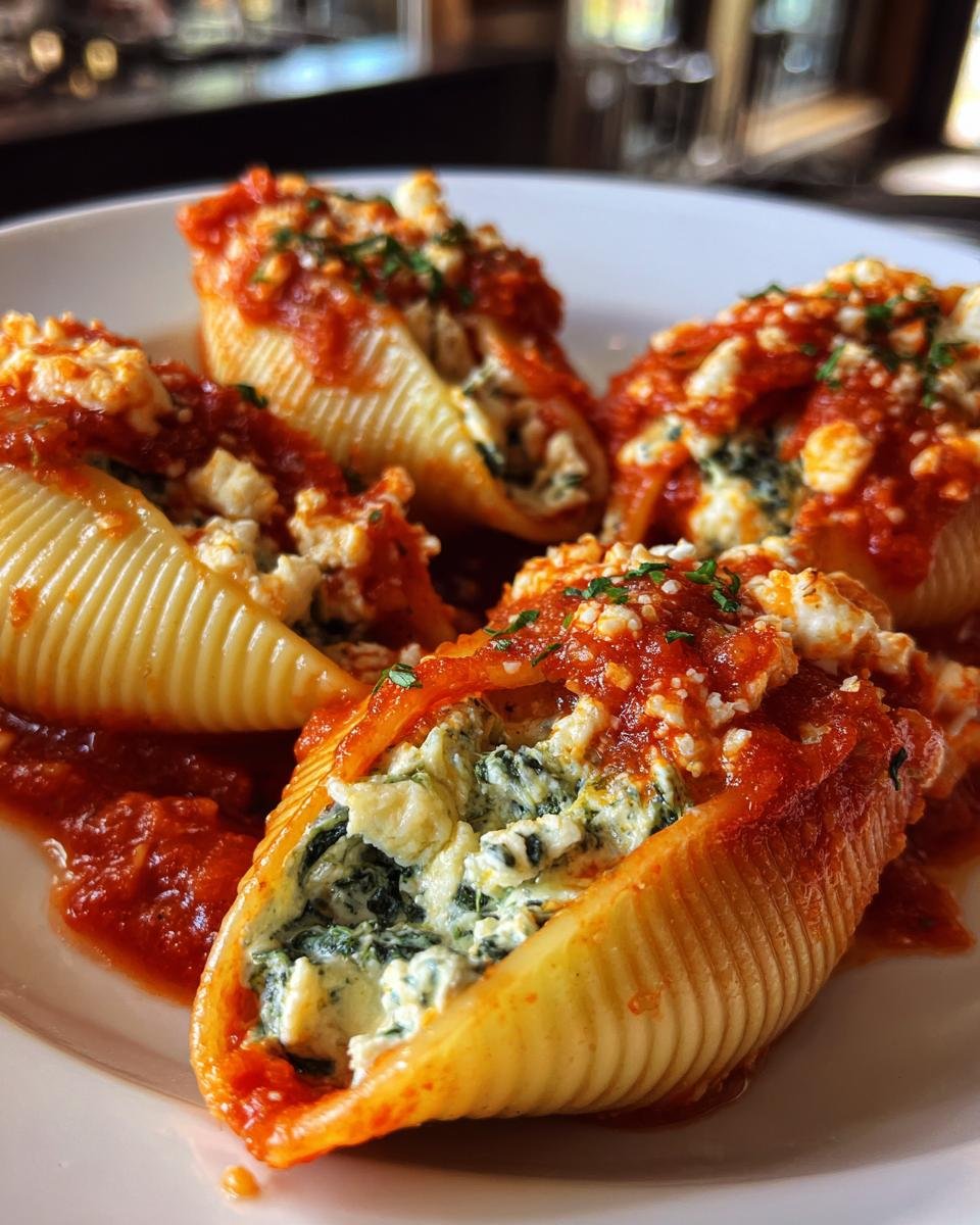 Ricotta and Spinach Stuffed Pasta Shells - detail 3