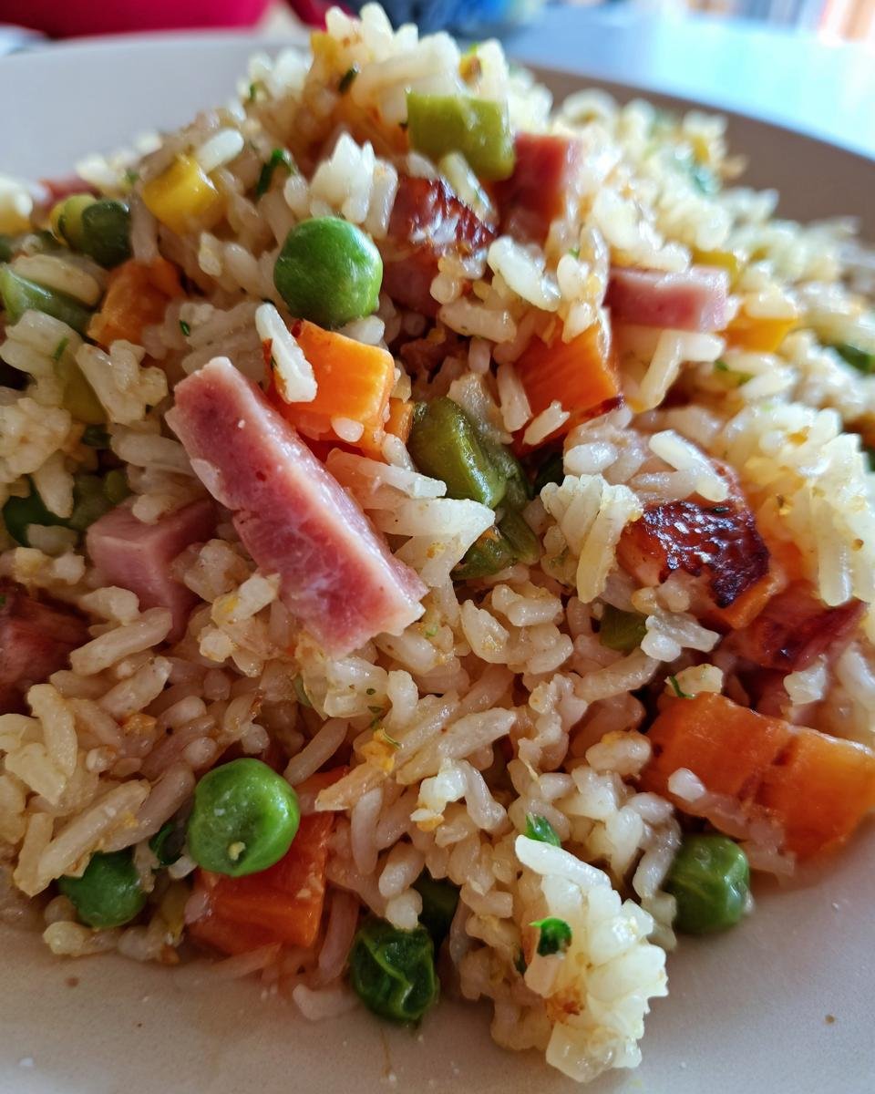 Savory Rice with Ham and Vegetables - detail 1