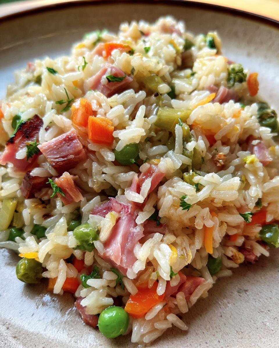 Savory Rice with Ham and Vegetables - detail 3