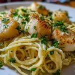 Scallop or Shrimp Spaghetti in Creamy White Wine Garlic Sauce