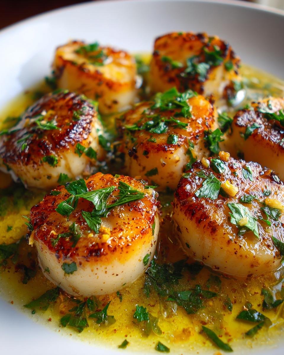 Seared Scallops in Garlic Butter Sauce - detail 1