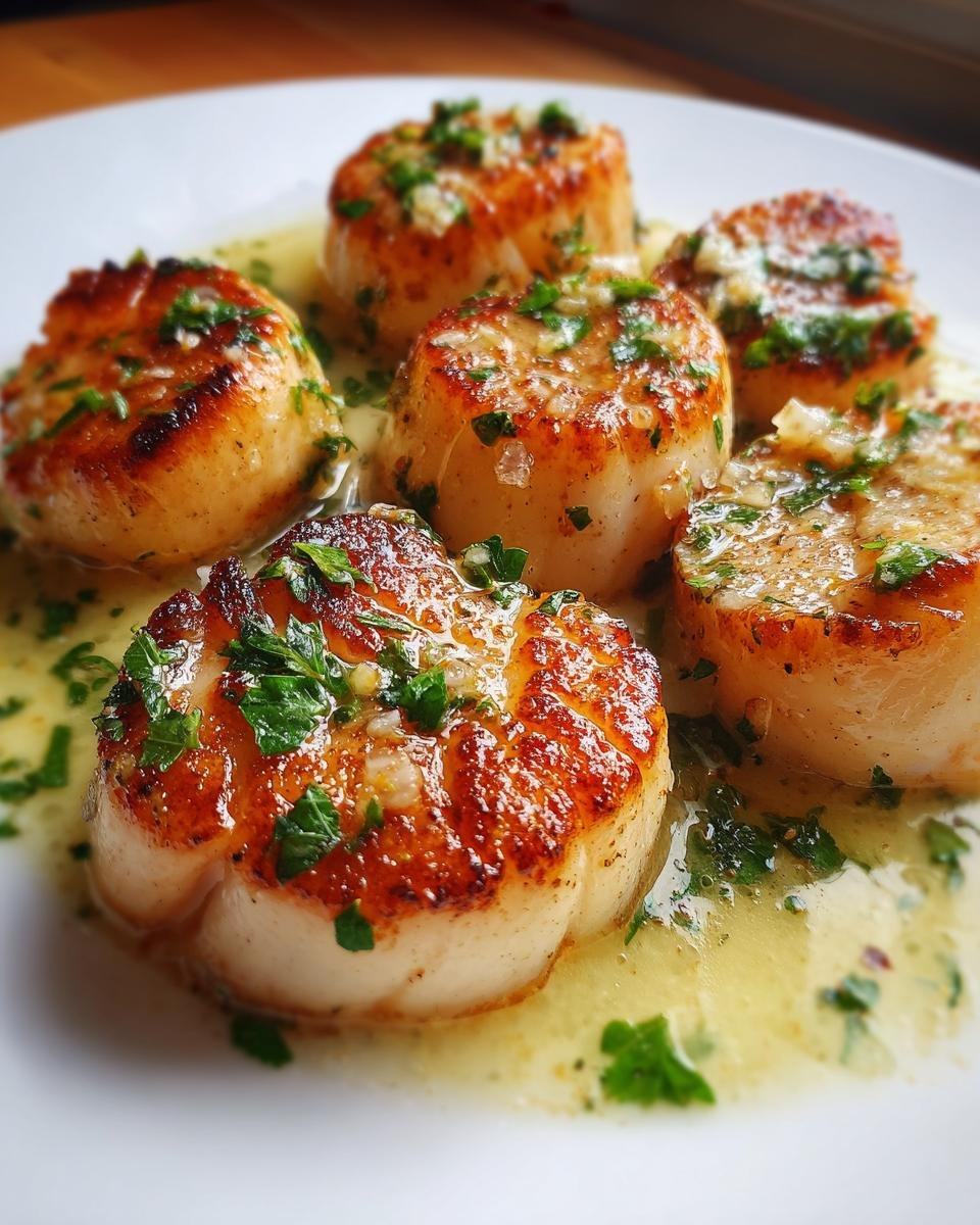 Seared Scallops in Garlic Butter Sauce - detail 2