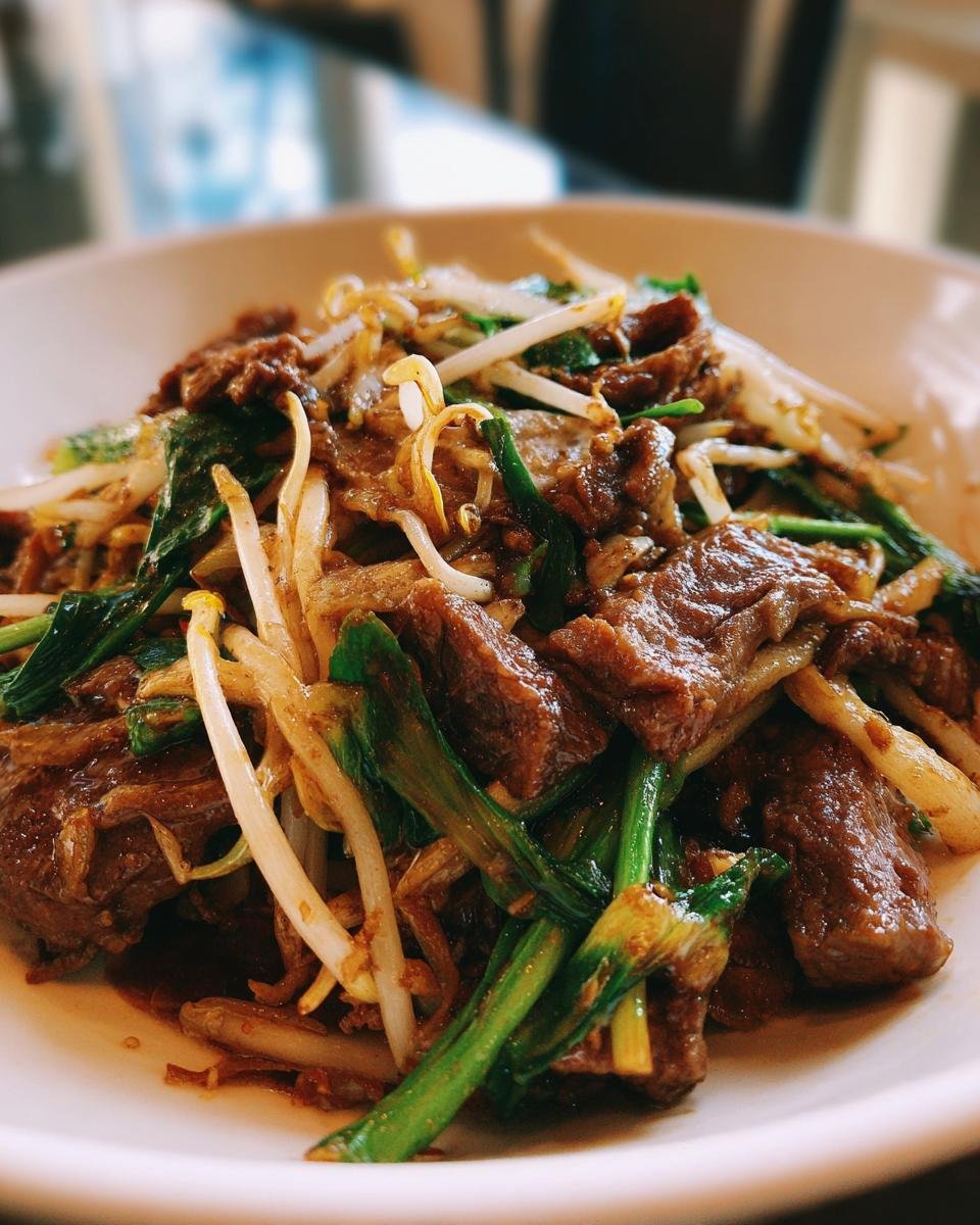 Stir-fried Beef with Bean Sprouts - detail 3
