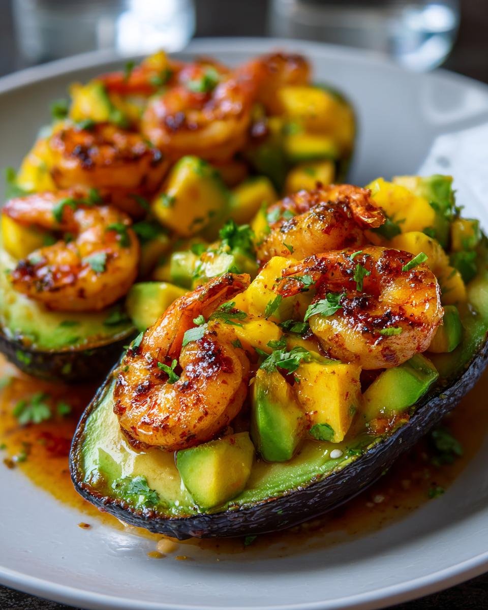 Stuffed Avocado Delight with Shrimp and Mango - detail 1