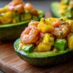 Stuffed Avocado Delight with Shrimp and Mango