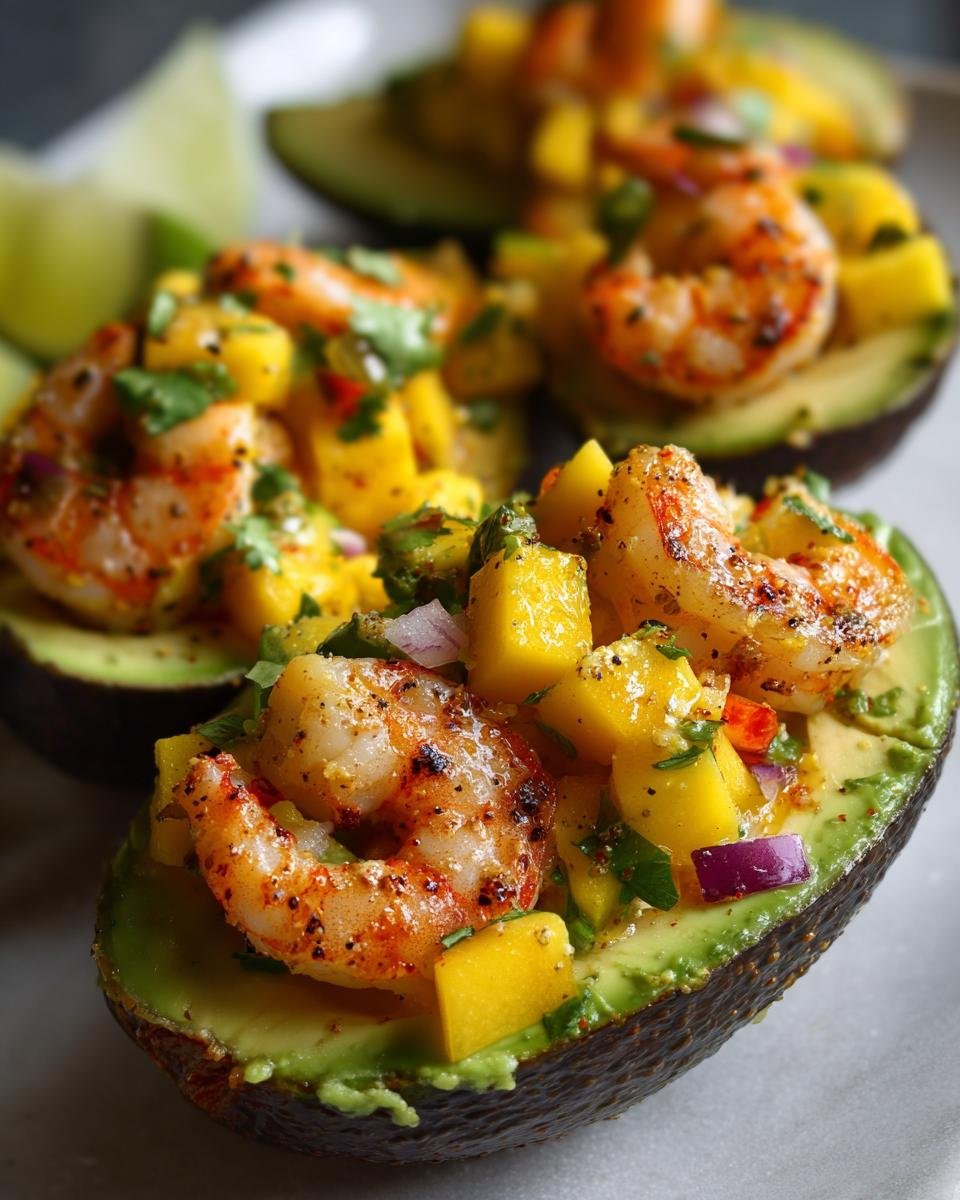 Stuffed Avocado Delight with Shrimp and Mango - detail 4