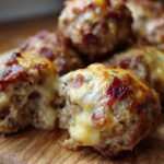 Thanksgiving Bacon Cheeseburger Meatballs