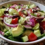 The Best Greek Salad with Avocado and Capers
