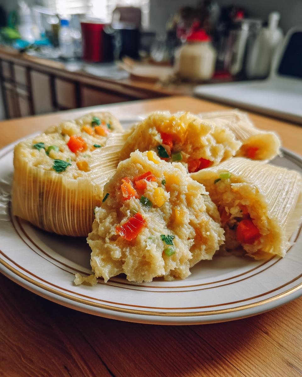 Vegetable and Cheese Tamales - detail 4