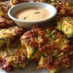 Zucchini Fritters with Homemade Dipping Sauce
