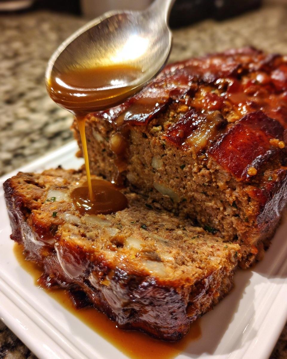 Bacon Swiss Mushroom Gravy Meatloaf - detail 2