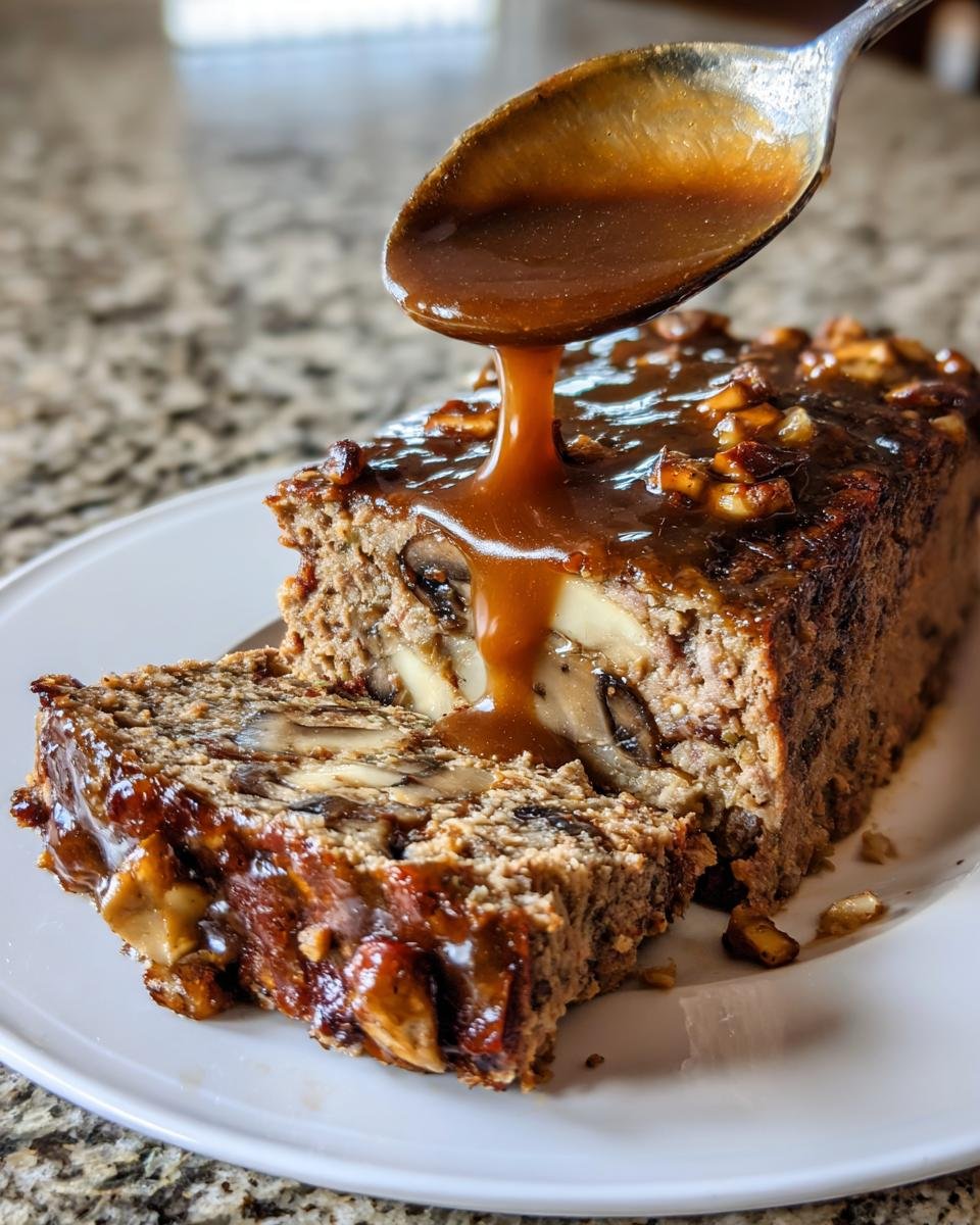 Bacon Swiss Mushroom Gravy Meatloaf - detail 3