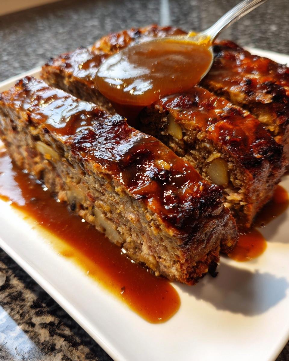 Bacon Swiss Mushroom Gravy Meatloaf - detail 4