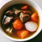 Beef Soup with Carrots and Radish