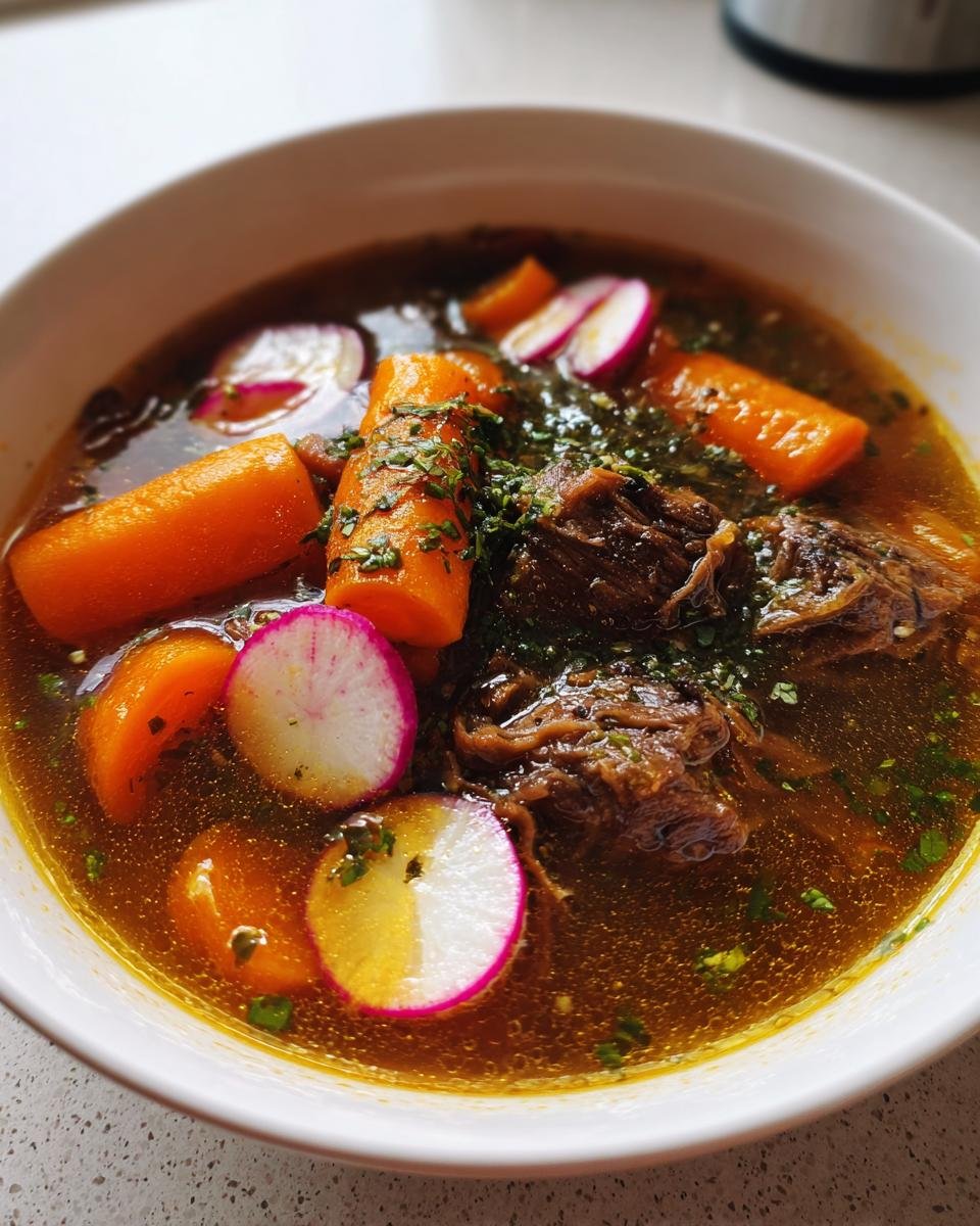 Beef Soup with Carrots and Radish - detail 4