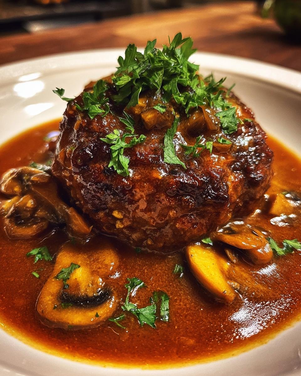 Bobby Flay's Salisbury Steak with Mushroom Gravy - detail 3