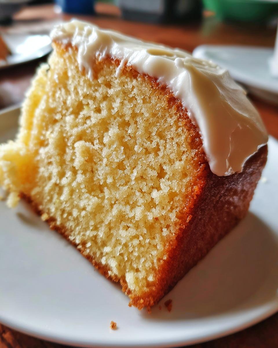 Buttermilk Pound Cake with Buttercream Frosting - detail 1