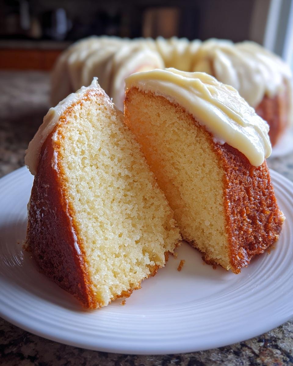 Buttermilk Pound Cake with Buttercream Frosting - detail 2