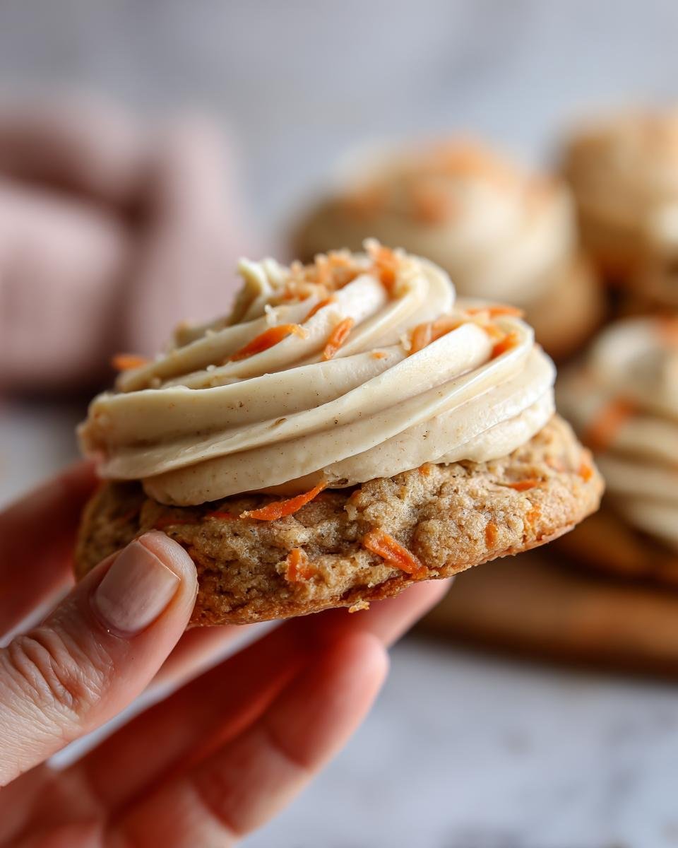 Carrot Cake Cookies with Brown Butter Cream Cheese Frosting - detail 2