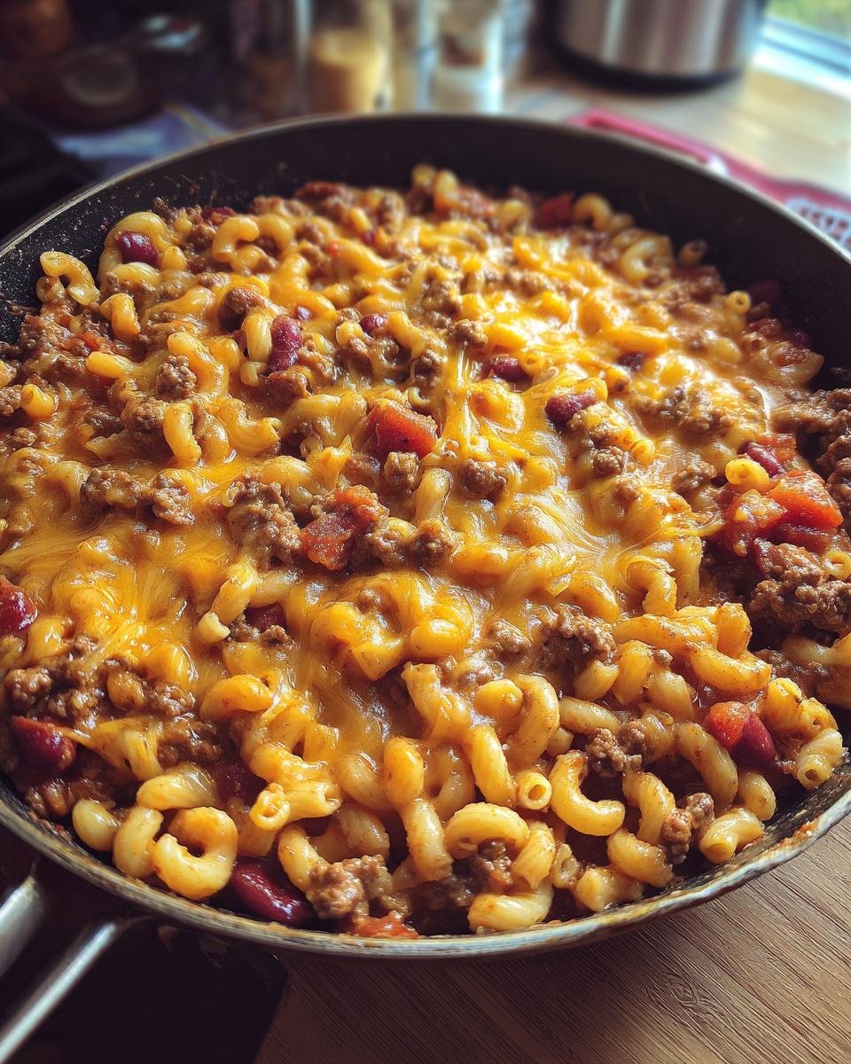 Cheesy Chili Mac Skillet - detail 2