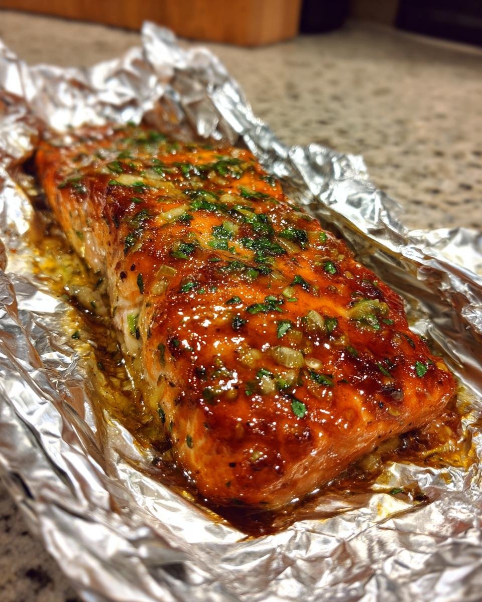Cilantro Lime Honey Garlic Salmon in Foil - detail 2