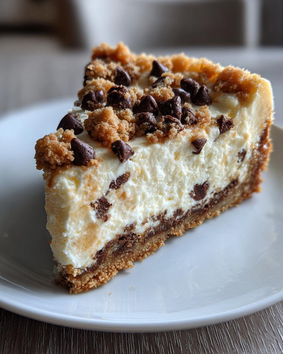 Cookie Cheesecake with Chocolate Chips - detail 1