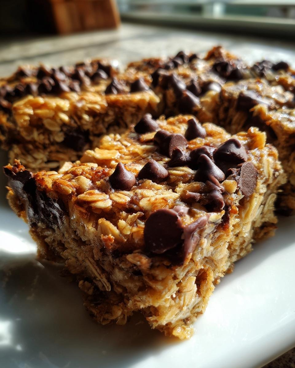 Cottage Cheese Oatmeal Chocolate Chip Breakfast Bars - detail 1