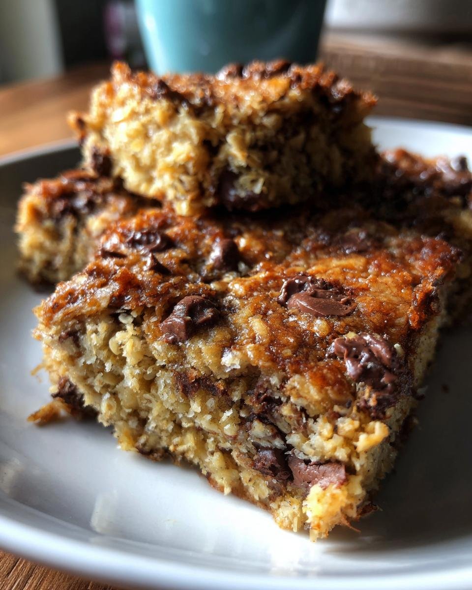 Cottage Cheese Oatmeal Chocolate Chip Breakfast Bars - detail 2