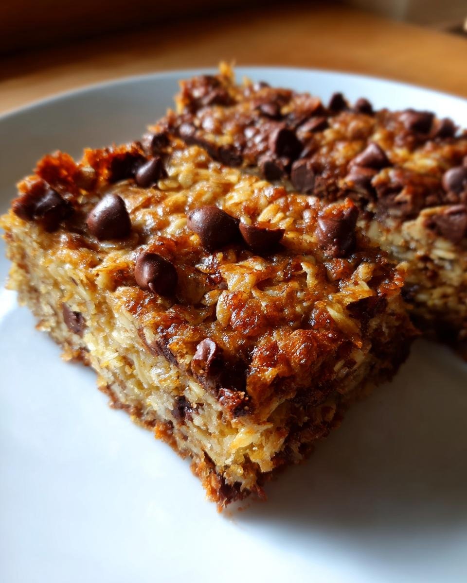 Cottage Cheese Oatmeal Chocolate Chip Breakfast Bars - detail 3