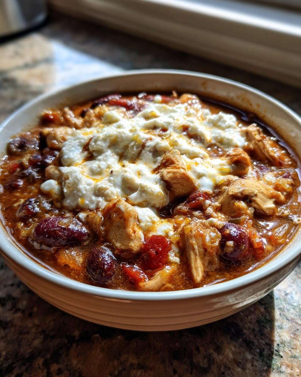 Cream Cheese Chicken Chili in the Crockpot - detail 1