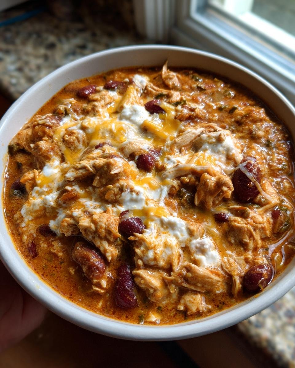 Cream Cheese Chicken Chili in the Crockpot - detail 2