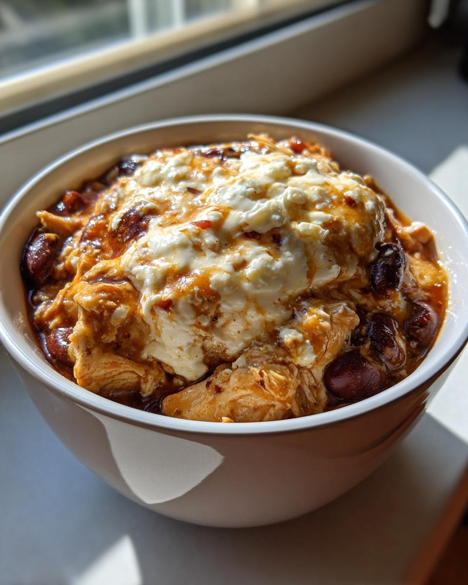Cream Cheese Chicken Chili in the Crockpot - detail 3