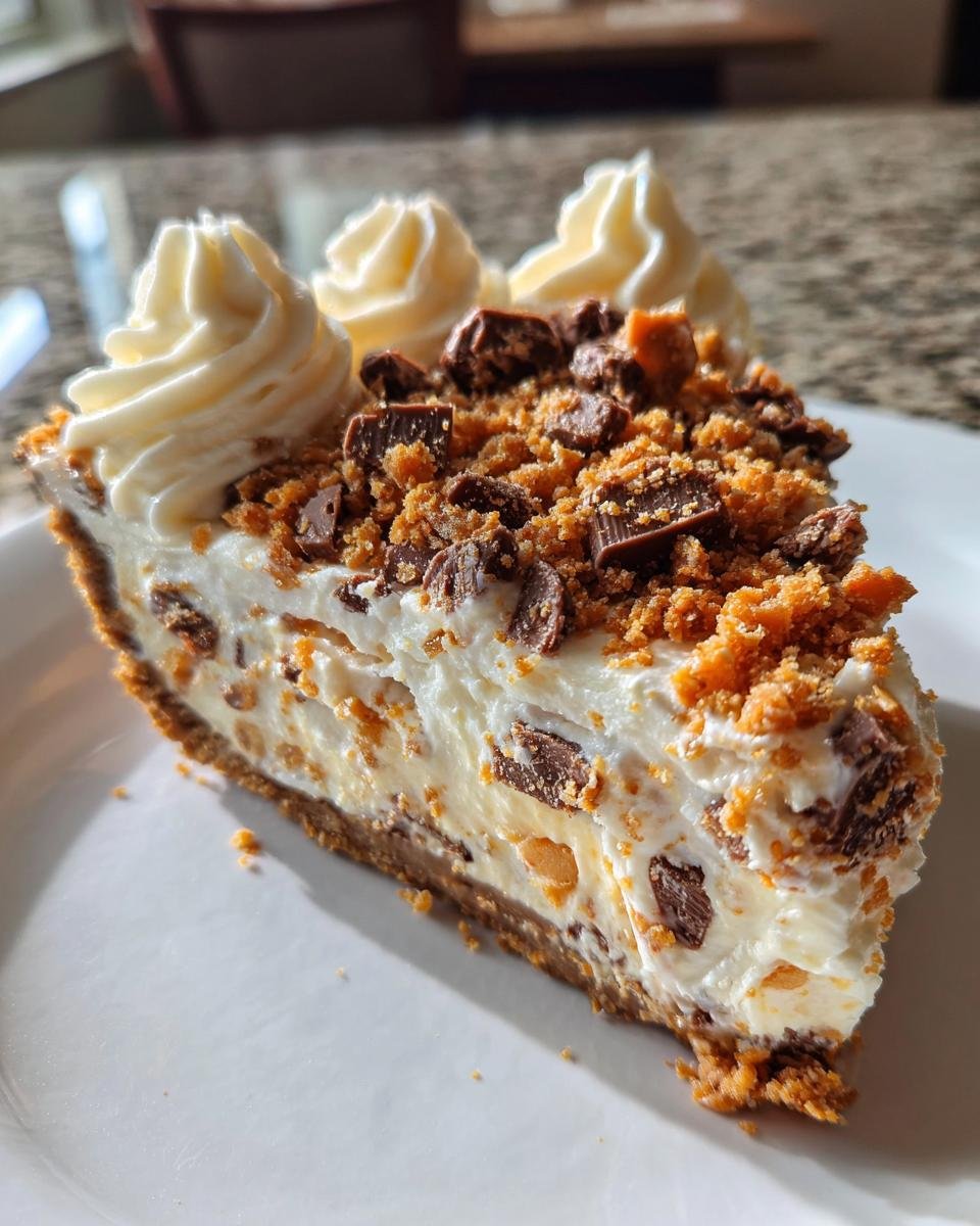 Creamy Butterfinger Pie - detail 1