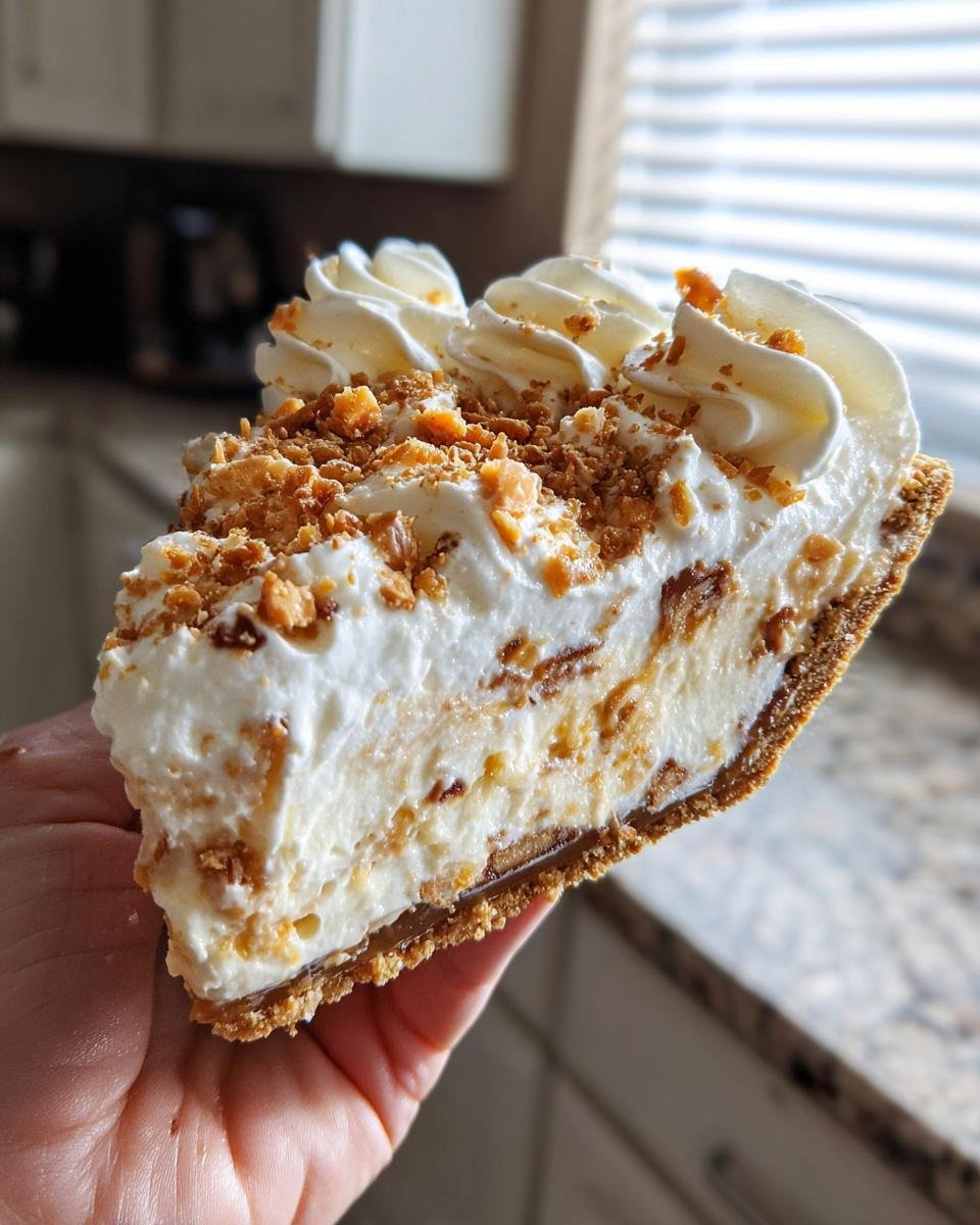 Creamy Butterfinger Pie - detail 3