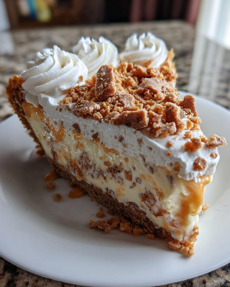Creamy Butterfinger Pie - detail 4