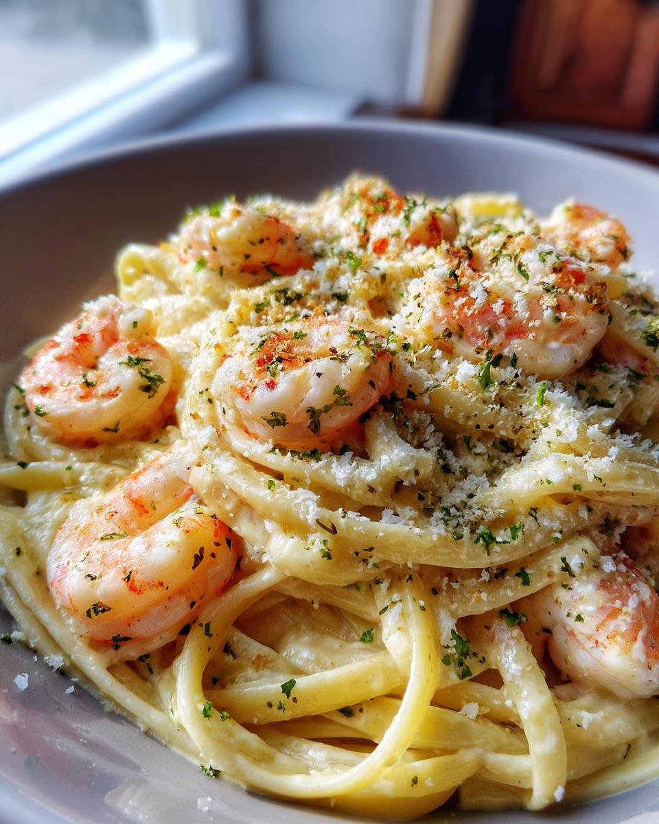 Creamy Garlic Shrimp Alfredo - detail 1