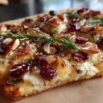 Crispy Brie Flatbread with Cranberries and Almonds