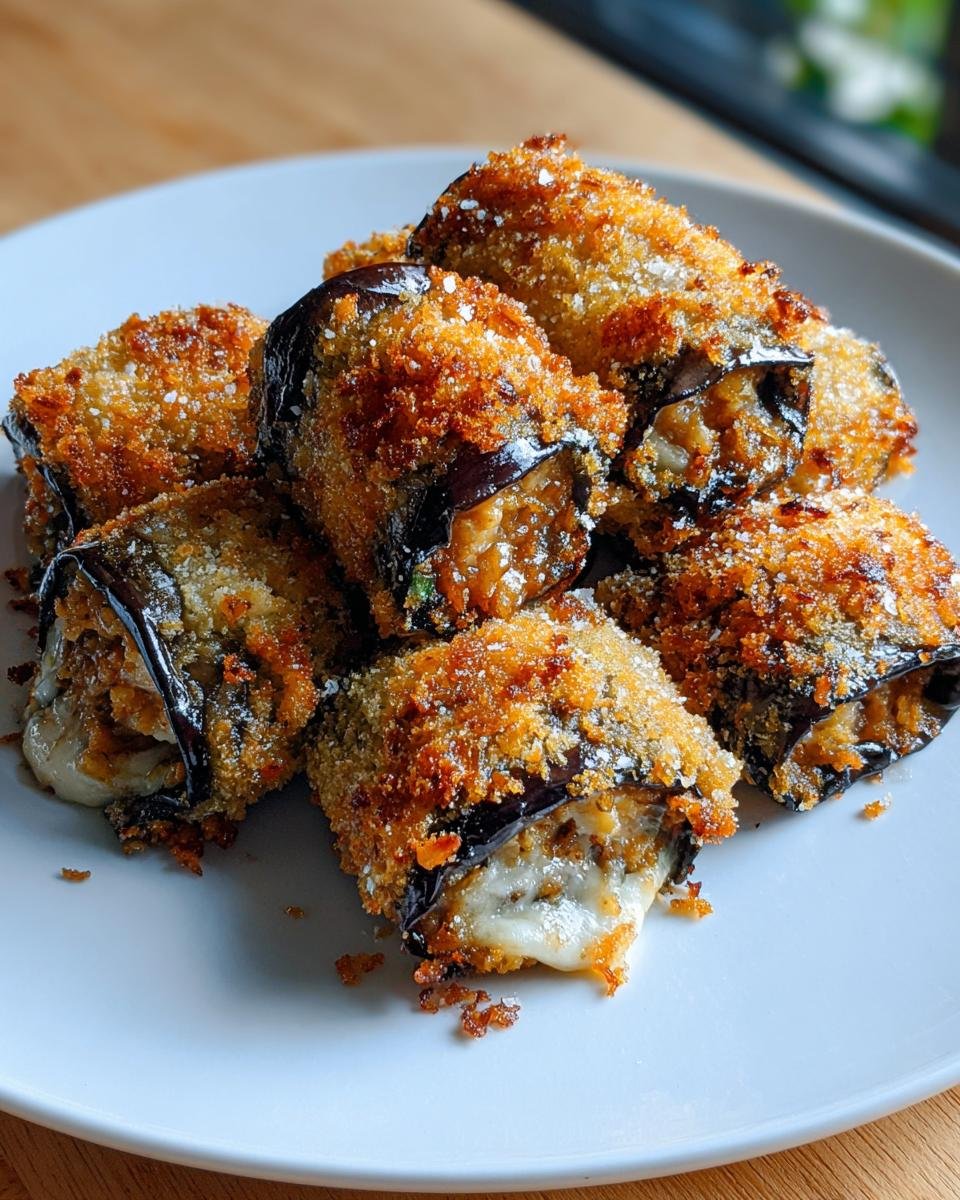 Crispy Eggplant Rolls with Pork or Chicken Filling - detail 1