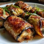 Crispy Eggplant Rolls with Pork or Chicken Filling