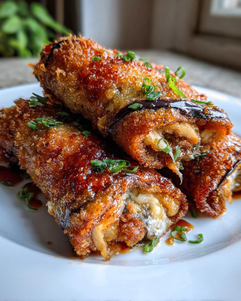 Crispy Eggplant Rolls with Pork or Chicken Filling - detail 2