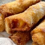 Crispy Peach Cobbler Egg Rolls