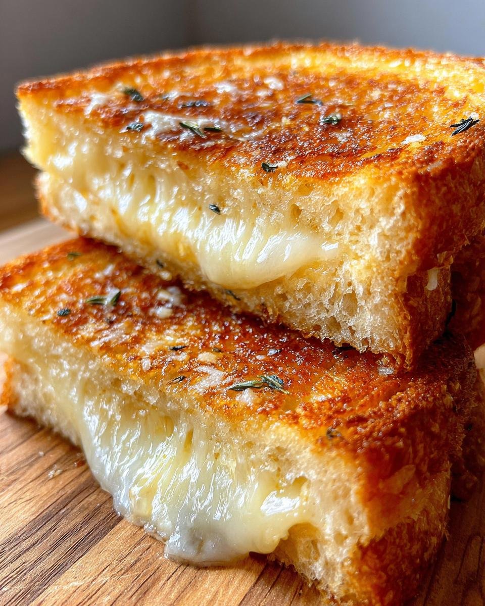 Garlic Bread Grilled Cheese Sandwich - detail 1