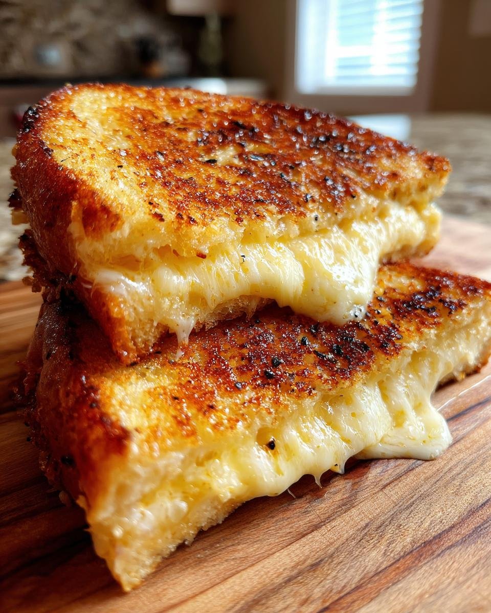Garlic Bread Grilled Cheese Sandwich - detail 4