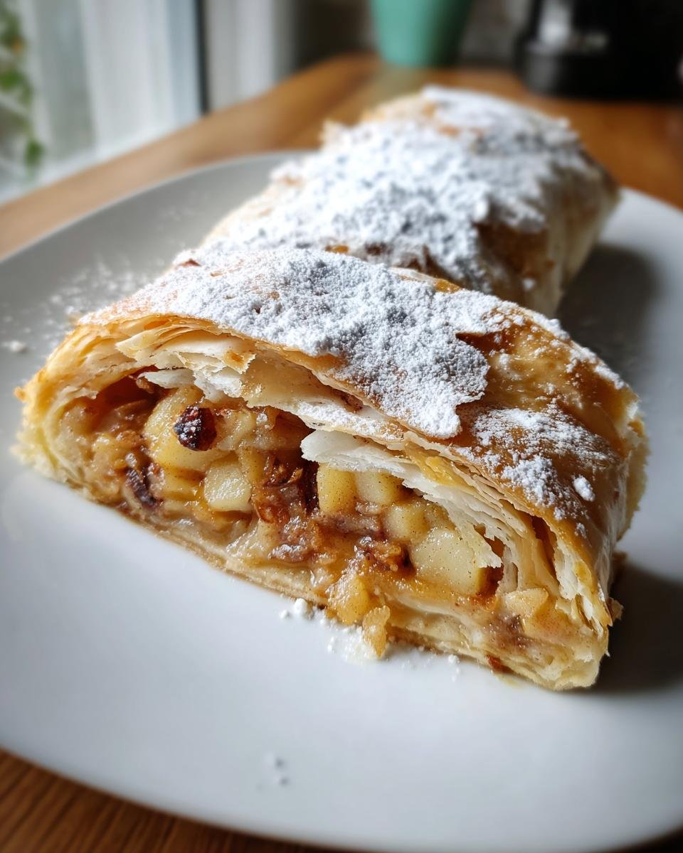 German Apple Strudel - detail 1
