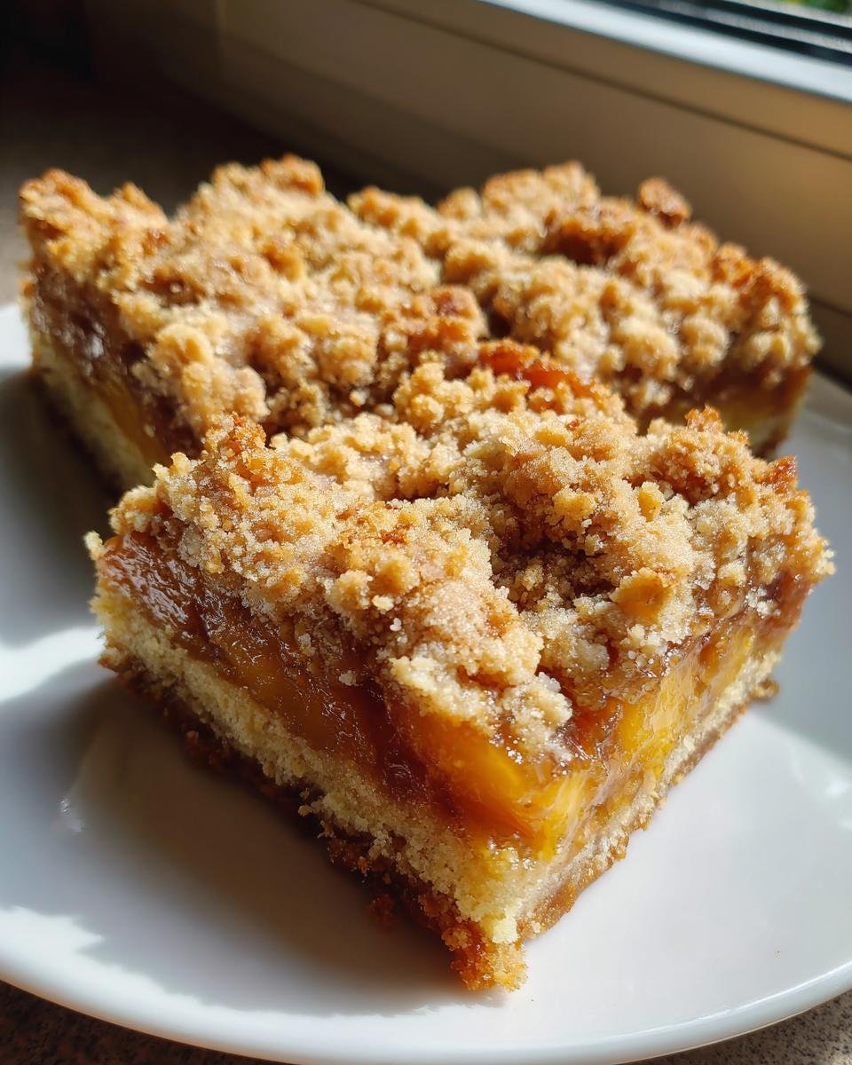 Grandma's Peach Crumb Bars - detail 1