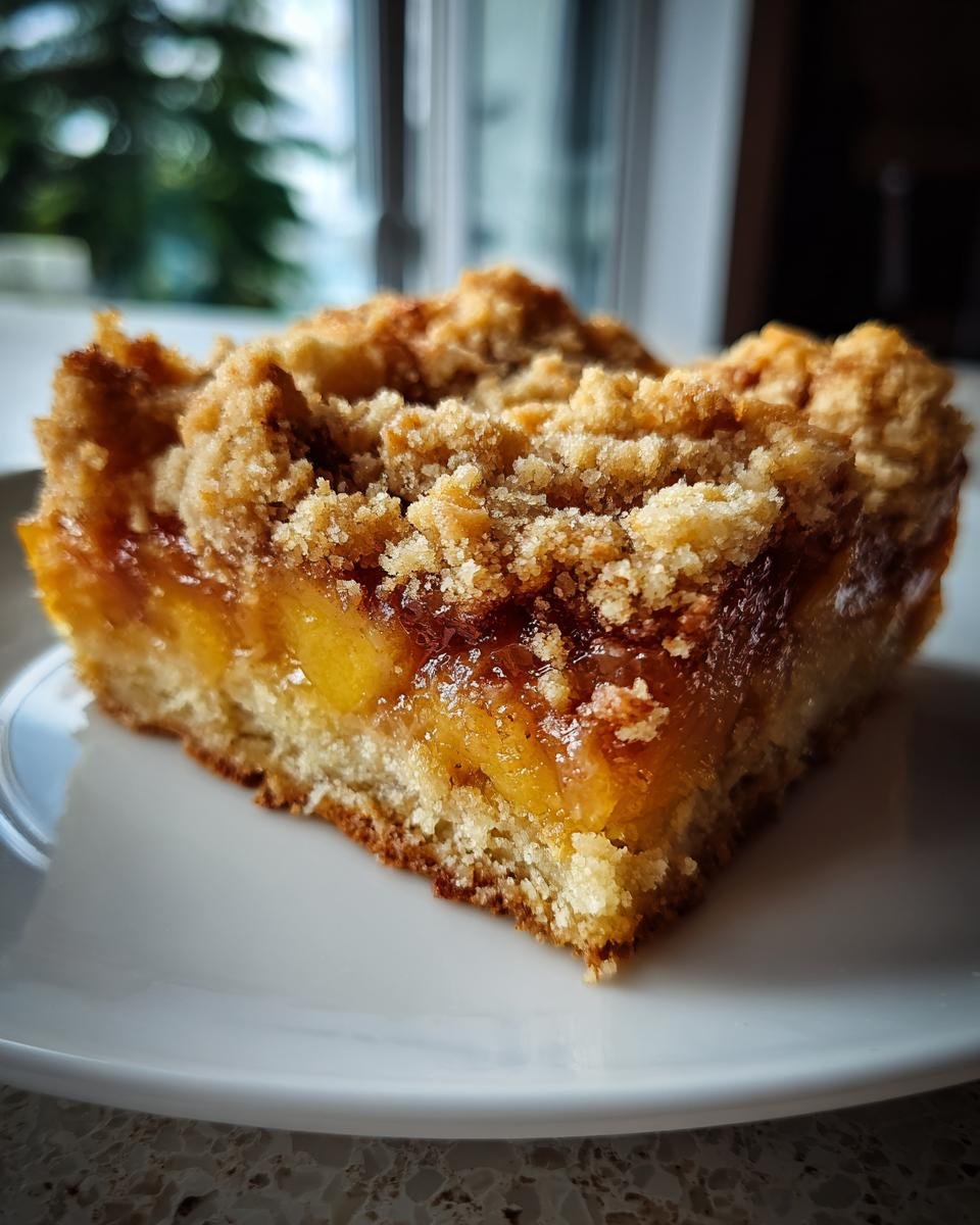 Grandma's Peach Crumb Bars - detail 3
